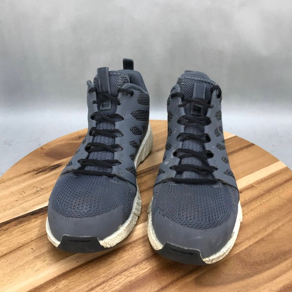 Reebok Fusion Flexweave Comp Toe Work‎ Shoes Mens 7.5 Wide Gray Mesh Lace Up - Picture 2 of 8